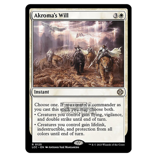 Magic The Gathering - The Lost Caverns of Ixalan - Commander - Akroma's Will - 0125