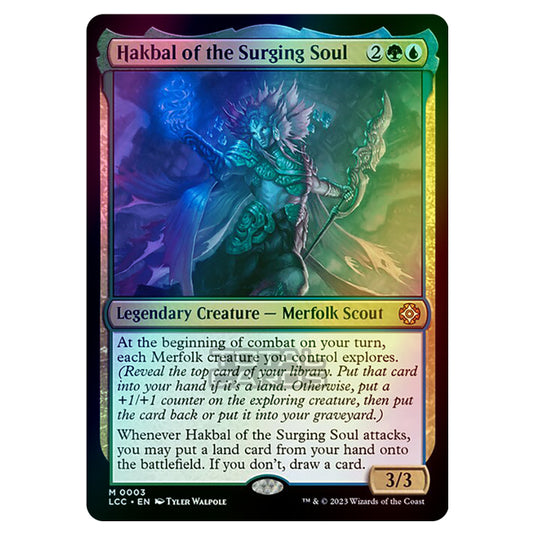 Magic The Gathering - The Lost Caverns of Ixalan - Commander - Hakbal of the Surging Soul - 0003 (Foil)