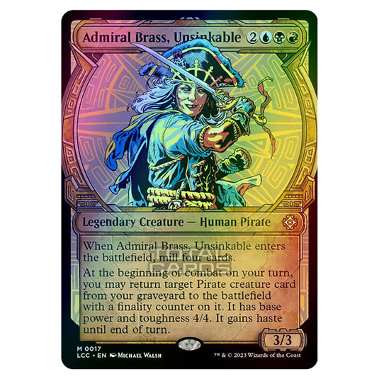 Magic The Gathering - The Lost Caverns of Ixalan - Commander - Admiral Brass, Unsinkable (Showcase Card) - 0017 (Foil)