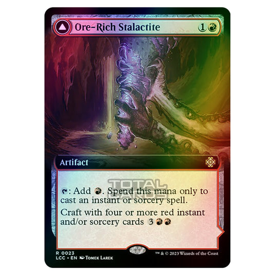 Magic The Gathering - The Lost Caverns of Ixalan - Commander - Ore-Rich Stalactite // Cosmium Catalyst (Extended Art Card) - 0023 (Foil)