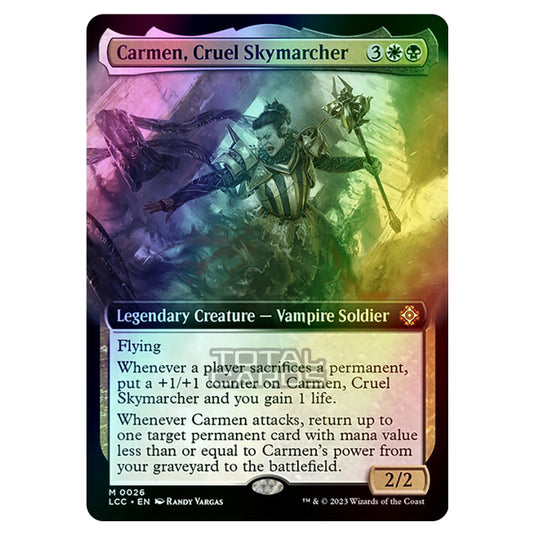 Magic The Gathering - The Lost Caverns of Ixalan - Commander - Carmen, Cruel Skymarcher (Extended Art Card) - 0026 (Foil)