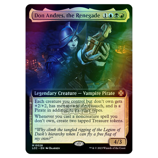 Magic The Gathering - The Lost Caverns of Ixalan - Commander - Don Andres, the Renegade (Extended Art Card) - 0028 (Foil)