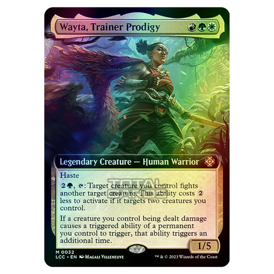 Magic The Gathering - The Lost Caverns of Ixalan - Commander - Wayta, Trainer Prodigy (Extended Art Card) - 0032 (Foil)