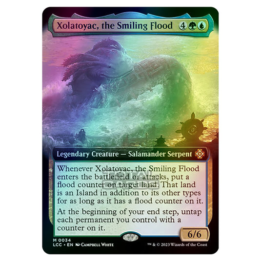 Magic The Gathering - The Lost Caverns of Ixalan - Commander - Xolatoyac, the Smiling Flood (Extended Art Card) - 0034 (Foil)