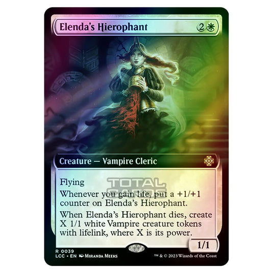 Magic The Gathering - The Lost Caverns of Ixalan - Commander - Elenda's Hierophant (Extended Art Card) - 0039 (Foil)