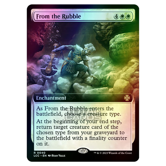 Magic The Gathering - The Lost Caverns of Ixalan - Commander - From the Rubble (Extended Art Card) - 0040 (Foil)