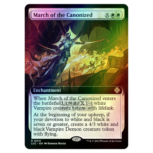 Magic The Gathering - The Lost Caverns of Ixalan - Commander - March of the Canonized (Extended Art Card) - 0041 (Foil)