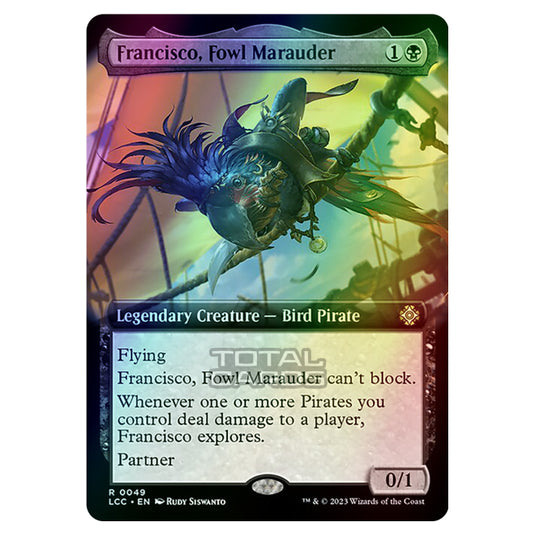 Magic The Gathering - The Lost Caverns of Ixalan - Commander - Francisco, Fowl Marauder (Extended Art Card) - 0049 (Foil)