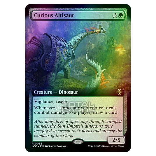 Magic The Gathering - The Lost Caverns of Ixalan - Commander - Curious Altisaur (Extended Art Card) - 0058 (Foil)