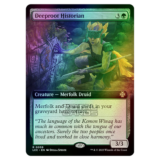 Magic The Gathering - The Lost Caverns of Ixalan - Commander - Deeproot Historian (Extended Art Card) - 0059 (Foil)