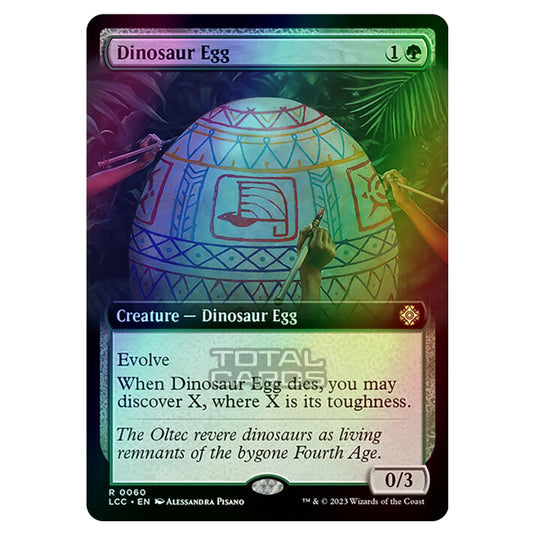 Magic The Gathering - The Lost Caverns of Ixalan - Commander - Dinosaur Egg (Extended Art Card) - 0060 (Foil)