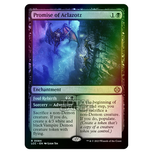 Magic The Gathering - The Lost Caverns of Ixalan - Commander - Promise of Aclazotz // Foul Rebirth - 0084 (Foil)