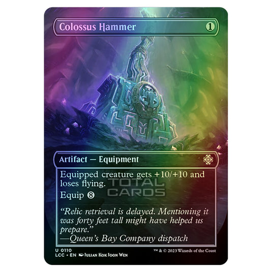 Magic The Gathering - The Lost Caverns of Ixalan - Commander - Colossus Hammer (Borderless Box Topper Card) - 0110 (Foil)