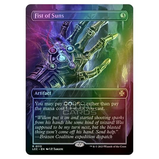 Magic The Gathering - The Lost Caverns of Ixalan - Commander - Fist of Suns (Borderless Box Topper Card) - 0113 (Foil)