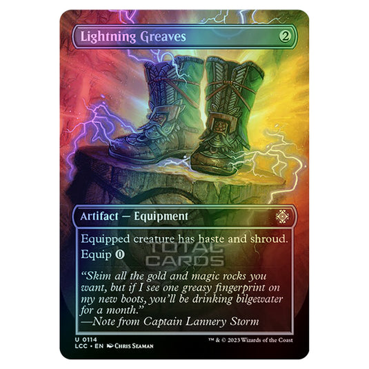 Magic The Gathering - The Lost Caverns of Ixalan - Commander - Lightning Greaves (Borderless Box Topper Card) - 0114 (Foil)