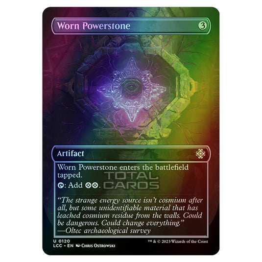 Magic The Gathering - The Lost Caverns of Ixalan - Commander - Worn Powerstone (Borderless Box Topper Card) - 0120 (Foil)