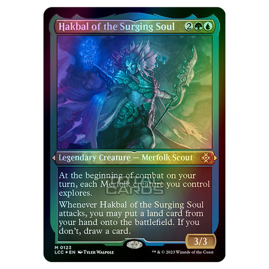 Magic The Gathering - The Lost Caverns of Ixalan - Commander - Hakbal of the Surging Soul - 0123 (Foil)