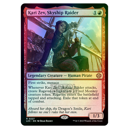 Magic The Gathering - The Lost Caverns of Ixalan - Commander - Kari Zev, Skyship Raider - 0227 (Foil)