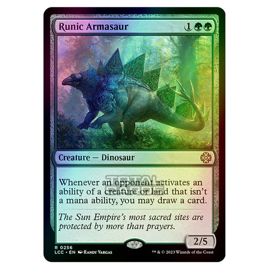 Magic The Gathering - The Lost Caverns of Ixalan - Commander - Runic Armasaur - 0256 (Foil)