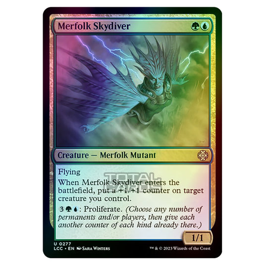 Magic The Gathering - The Lost Caverns of Ixalan - Commander - Merfolk Skydiver - 0277 (Foil)