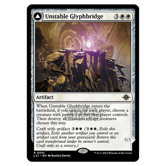 Magic The Gathering - The Lost Caverns of Ixalan - Unstable Glyphbridge // Sandswirl Wanderglyph - 0041