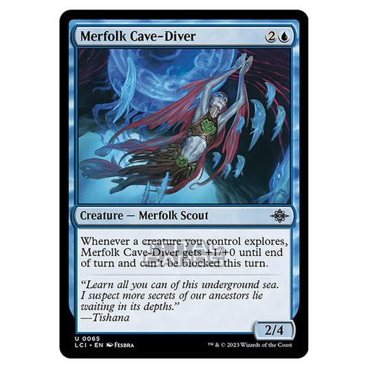 Magic The Gathering - The Lost Caverns of Ixalan - Merfolk Cave-Diver - 0065