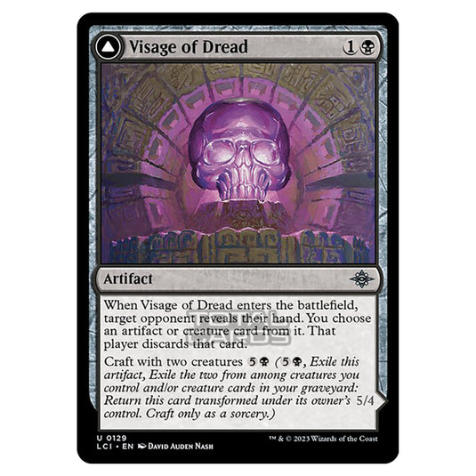 Magic The Gathering - The Lost Caverns of Ixalan - Visage of Dread // Dread Osseosaur - 0129