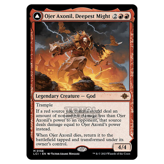 Magic The Gathering - The Lost Caverns of Ixalan - Ojer Axonil, Deepest Might // Temple of Power - 0158