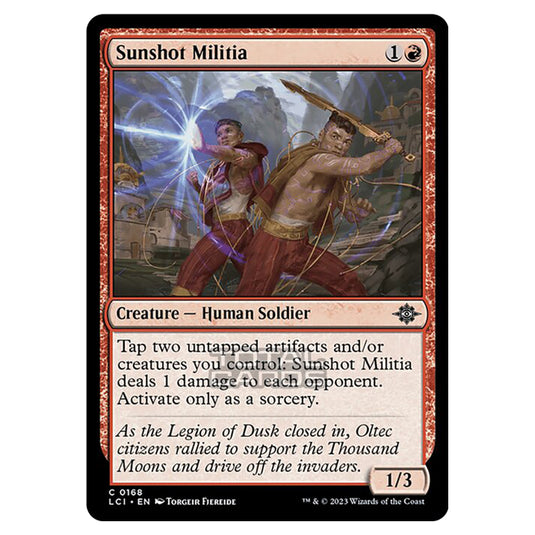 Magic The Gathering - The Lost Caverns of Ixalan - Sunshot Militia - 0168