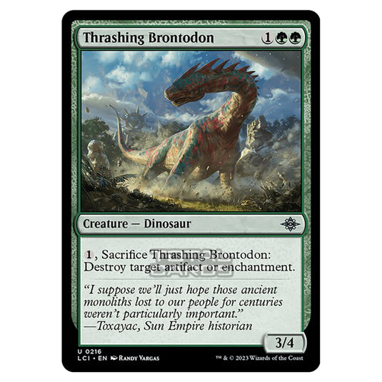 Magic The Gathering - The Lost Caverns of Ixalan - Thrashing Brontodon - 0216