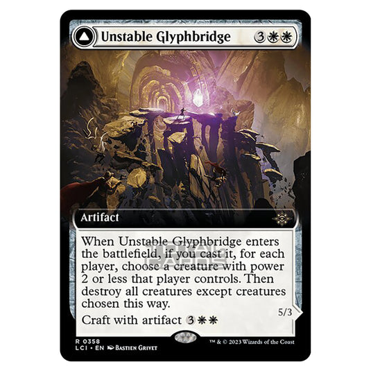 Magic The Gathering - The Lost Caverns of Ixalan - Unstable Glyphbridge // Sandswirl Wanderglyph (Extended Art) - 0358