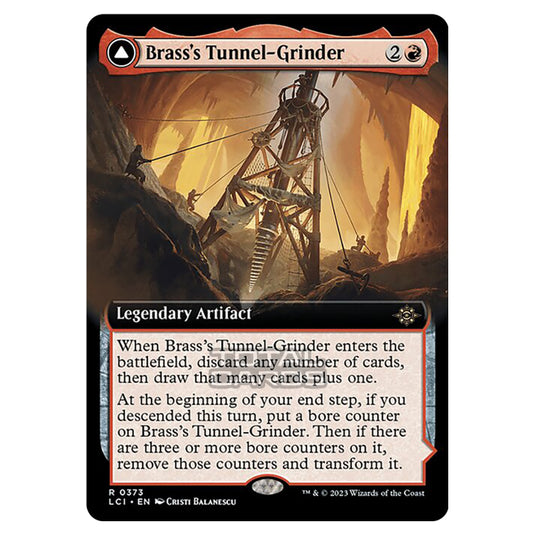 Magic The Gathering - The Lost Caverns of Ixalan - Brass's Tunnel-Grinder // Tecutlan, the Searing Rift (Extended Art) - 0373