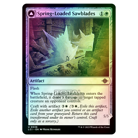 Magic The Gathering - The Lost Caverns of Ixalan - Spring-Loaded Sawblades // Bladewheel Chariot - 0036 (Foil)