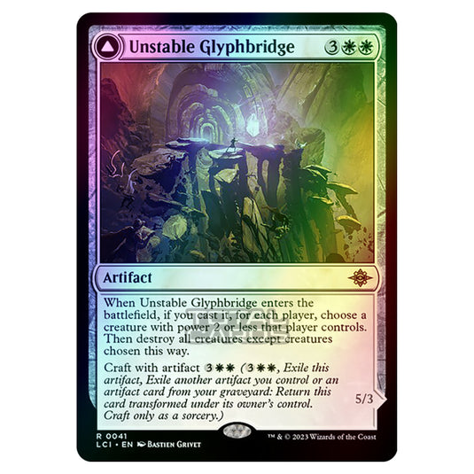 Magic The Gathering - The Lost Caverns of Ixalan - Unstable Glyphbridge // Sandswirl Wanderglyph - 0041 (Foil)