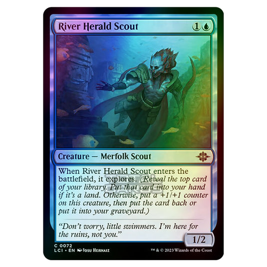 Magic The Gathering - The Lost Caverns of Ixalan - River Herald Scout - 0072 (Foil)