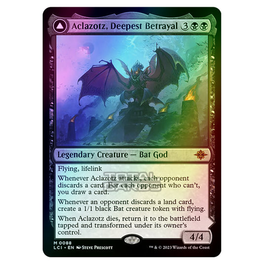 Magic The Gathering - The Lost Caverns of Ixalan - Aclazotz, Deepest Betrayal // Temple of the Dead - 0088 (Foil)