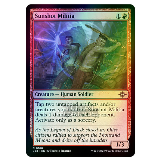 Magic The Gathering - The Lost Caverns of Ixalan - Sunshot Militia - 0168 (Foil)