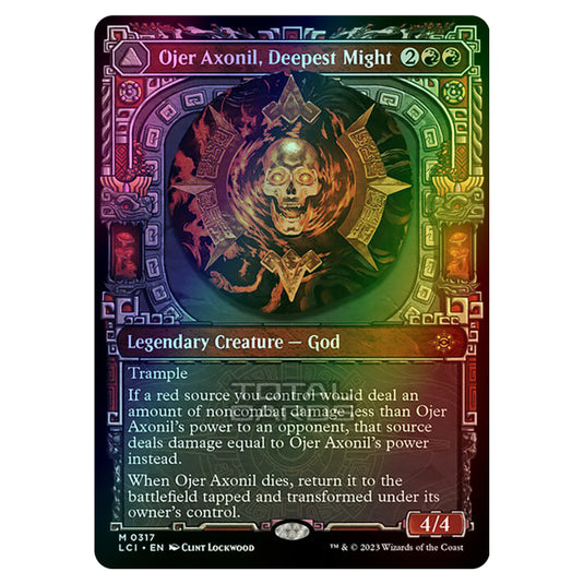 Magic The Gathering - The Lost Caverns of Ixalan - Ojer Axonil, Deepest Might // Temple of Power (Showcase) - 0317 (Foil)