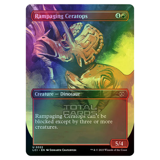 Magic The Gathering - The Lost Caverns of Ixalan - Rampaging Ceratops (Borderless) - 0322 (Foil)