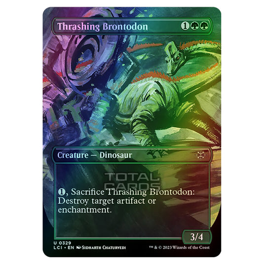 Magic The Gathering - The Lost Caverns of Ixalan - Thrashing Brontodon (Borderless) - 0329 (Foil)