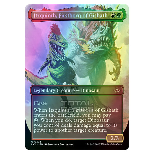 Magic The Gathering - The Lost Caverns of Ixalan - Itzquinth, Firstborn of Gishath (Borderless) - 0331 (Foil)