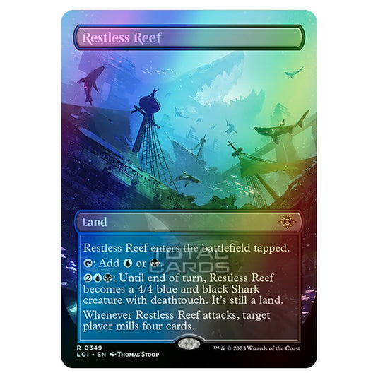 Magic The Gathering - The Lost Caverns of Ixalan - Restless Reef (Borderless) - 0349 (Foil)