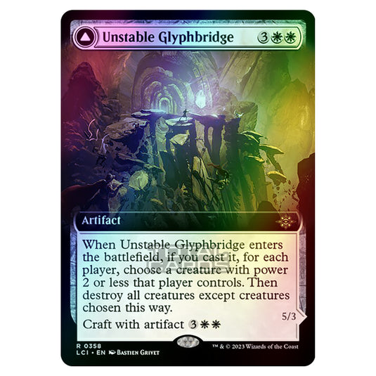 Magic The Gathering - The Lost Caverns of Ixalan - Unstable Glyphbridge // Sandswirl Wanderglyph (Extended Art) - 0358 (Foil)