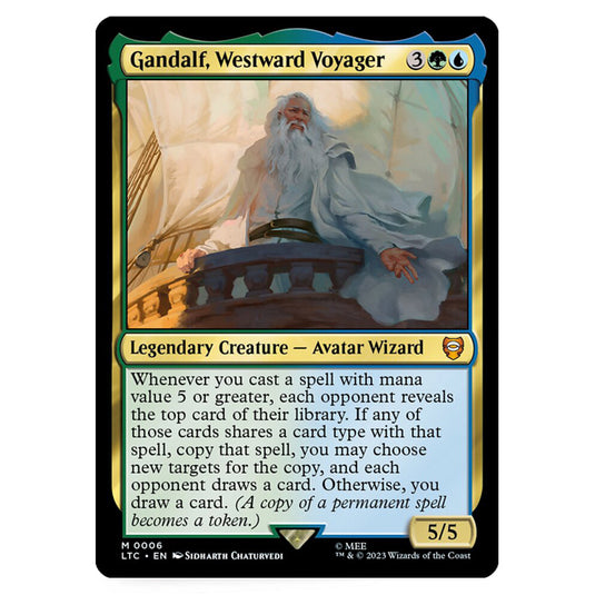 Magic The Gathering - The Lord of the Rings - Tales of Middle-Earth - Commander - Gandalf, Westward Voyager - 0006