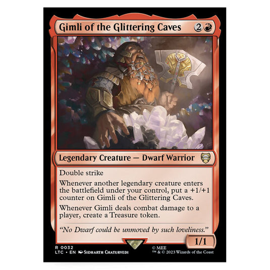 Magic The Gathering - The Lord of the Rings - Tales of Middle-Earth - Commander - Gimli of the Glittering Caves - 0032