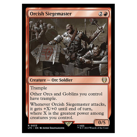 Magic The Gathering - The Lord of the Rings - Tales of Middle-Earth - Commander - Orcish Siegemaster - 0033