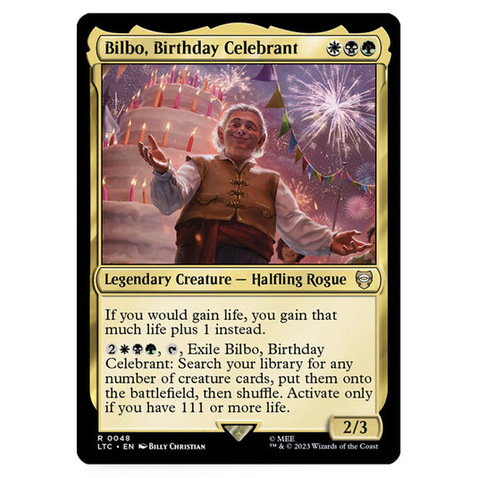 Magic The Gathering - The Lord of the Rings - Tales of Middle-Earth - Commander - Bilbo, Birthday Celebrant - 0048