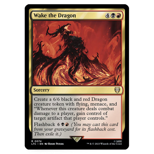 Magic The Gathering - The Lord of the Rings - Tales of Middle-Earth - Commander - Wake the Dragon - 0074