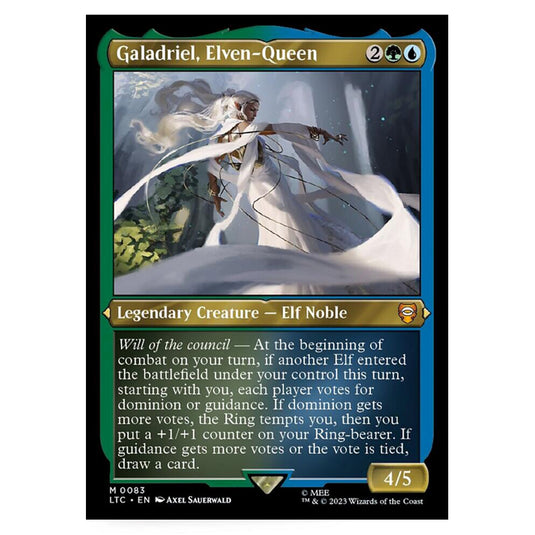 Magic The Gathering - The Lord of the Rings - Tales of Middle-Earth - Commander - Galadriel, Elven-Queen (Etched Foil Card)  - 0083