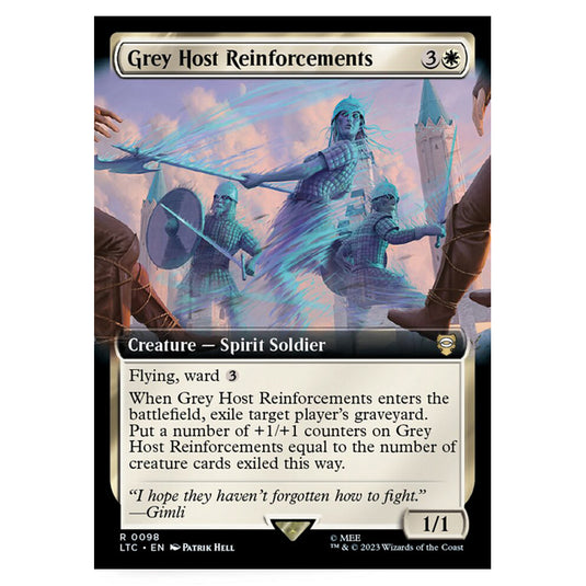 Magic The Gathering - The Lord of the Rings - Tales of Middle-Earth - Commander - Grey Host Reinforcements (Extended Art Card)  - 0098